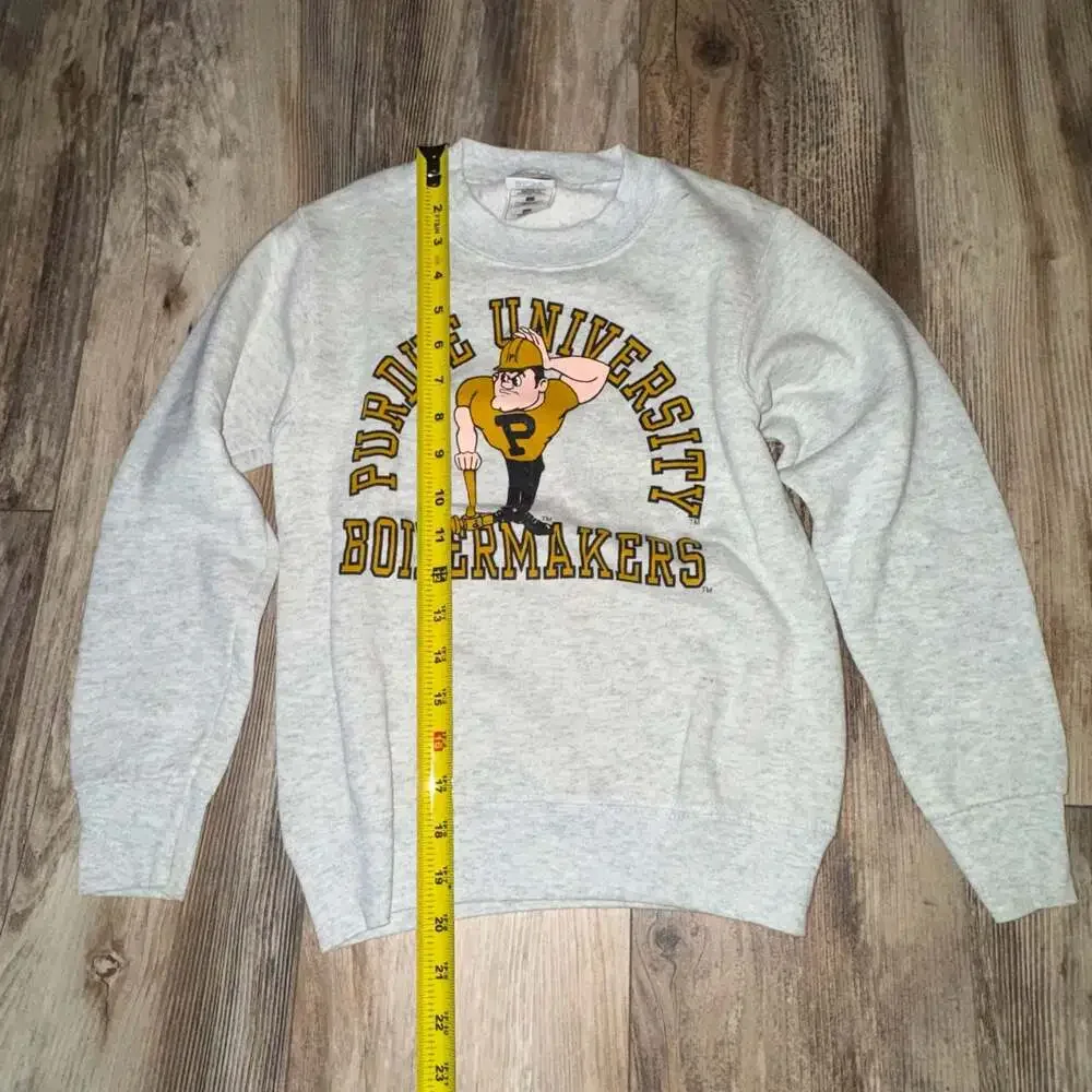 Vintage 90s Fruit of the Loom Purdue University Boilermakers crew 10/12 kids